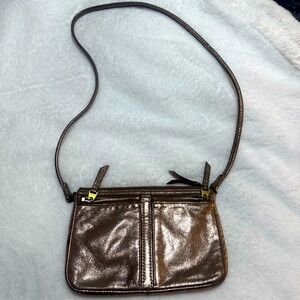 FOSSIL Metallic Brown Crossbody Bag